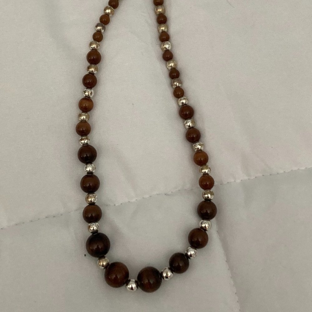 Brown Beaded necklace - New York and Company